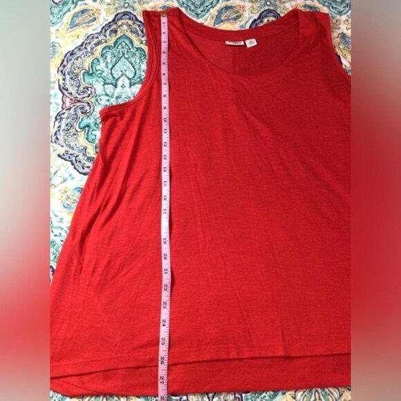 Cato Red Sleeveless Scoop Neck Tank Top (0066) - Picture 10 of 11
